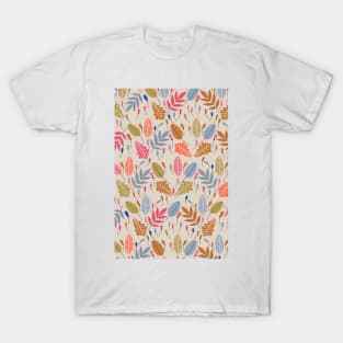 Retro Leaves Illustration T-Shirt